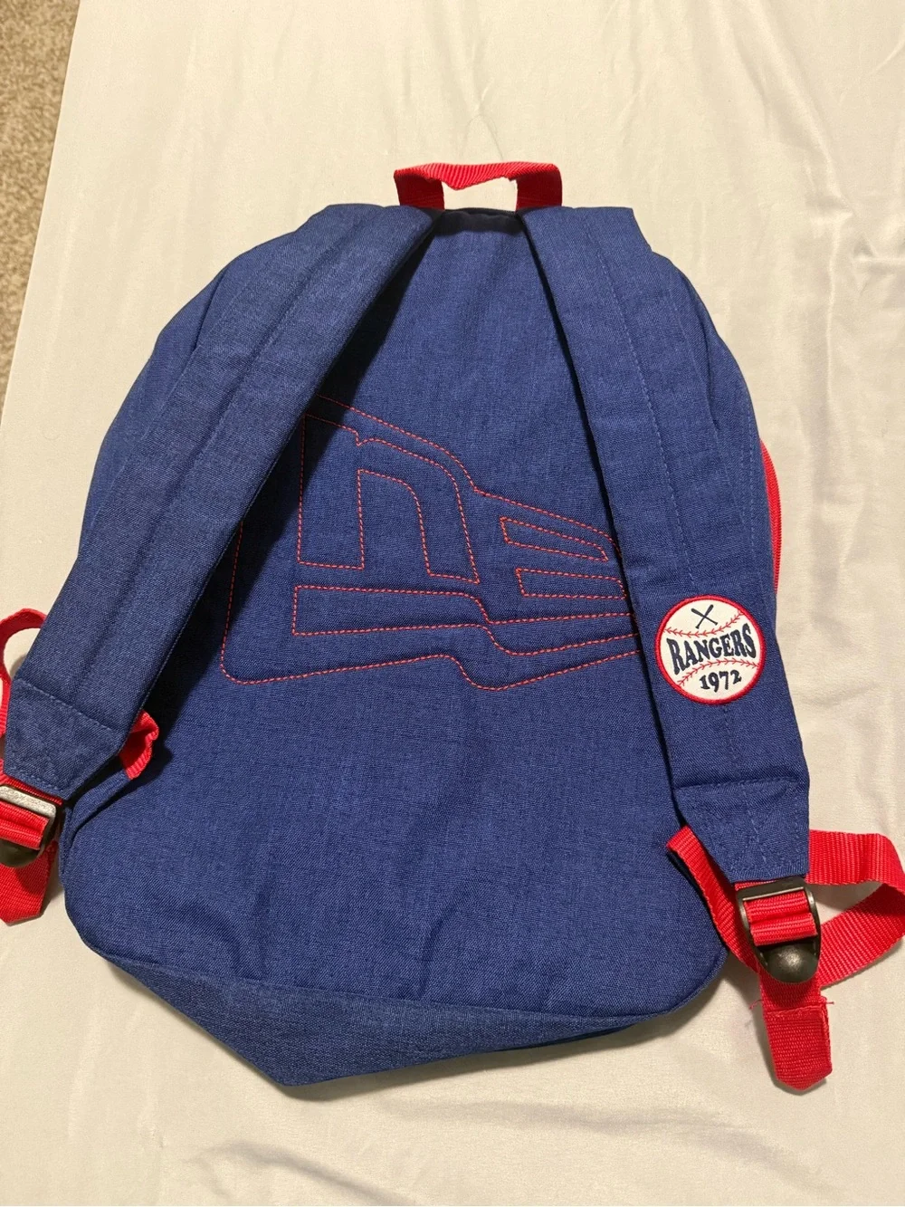 New Era Navy Blue & Red Texas Rangers Backpack